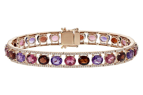 A225-84385: BRACELET 14.94 SEMI PREC (AMY,GT,PT) 15.95 TGW