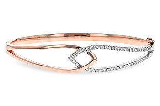 A225-89894: BANGLE BRACELET .50 TW (ROSE & WG)