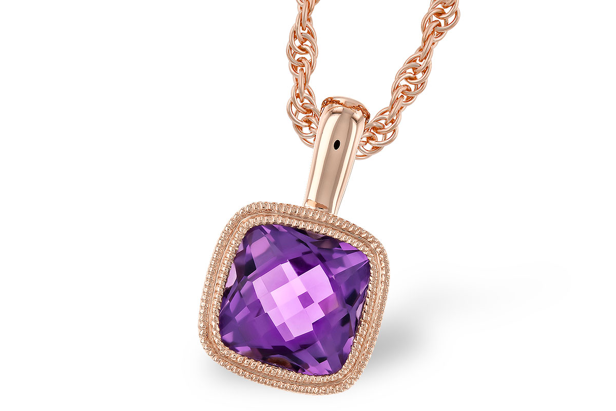 A310-43458: NECKLACE .82 AMETHYST