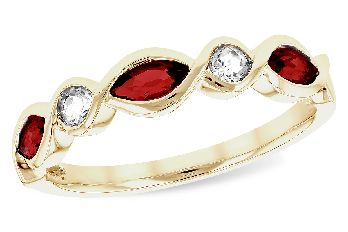 A311-28949: LDS RG .52 TW GARNET .64 TGW