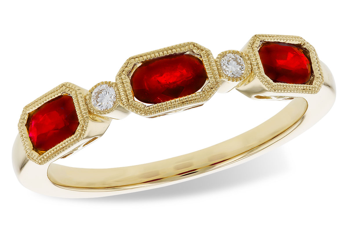 A311-29858: LDS WED RG .72 RUBY .77 TGW (4x3MM RUBY)