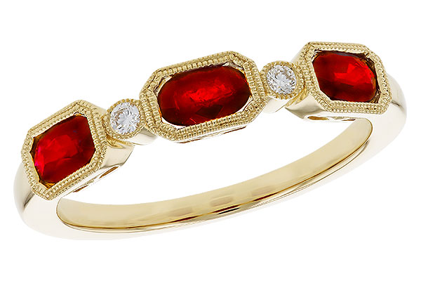 A311-29858: LDS WED RG .72 RUBY .77 TGW (4x3MM RUBY)