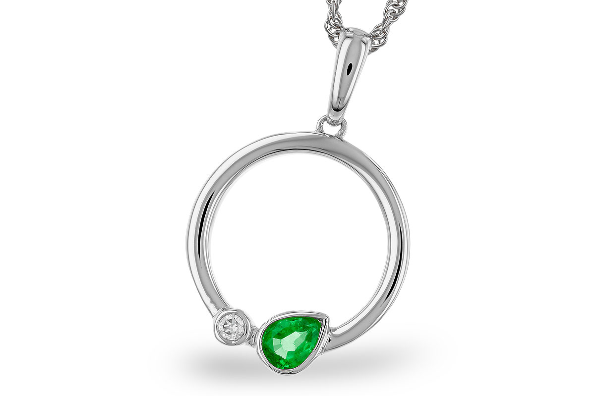 A311-29885: NECKLACE .20 EMERALD .22 TGW