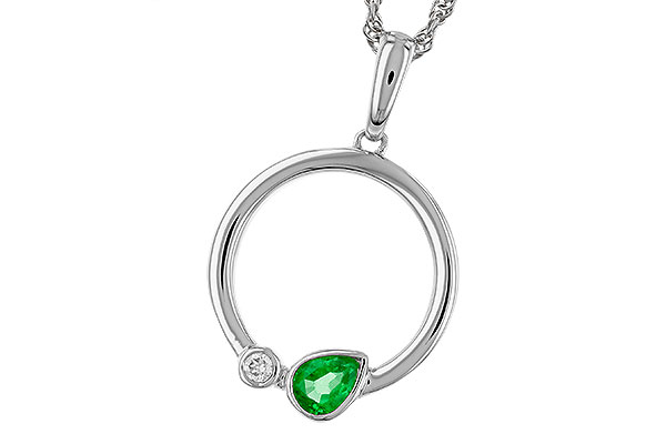 A311-29885: NECKLACE .20 EMERALD .22 TGW