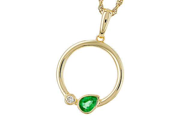 A311-29885: NECKLACE .20 EMERALD .22 TGW