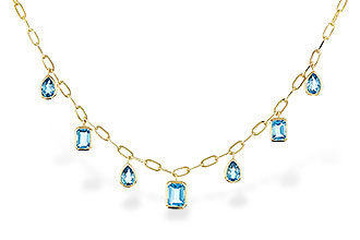 A311-30803: NECKLACE 4.10 TW BLUE TOPAZ (17")