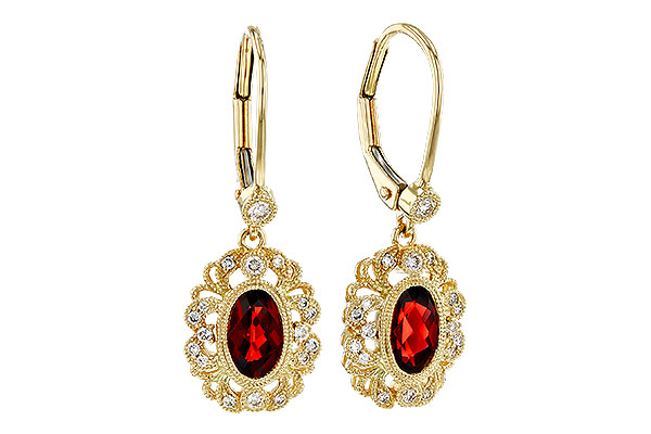 A311-31649: EARRINGS .98 TW GARNET 1.15 TGW (7x5MM GARNET)
