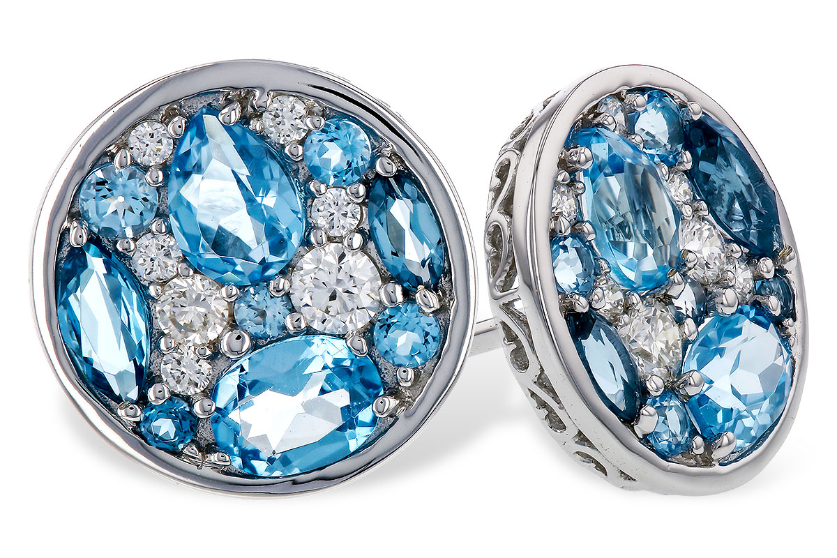 A311-31667: EARRINGS 1.02 TW BLUE TOPAZ 1.18 TGW