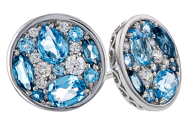 A311-31667: EARRINGS 1.02 TW BLUE TOPAZ 1.18 TGW