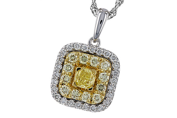 A311-31685: NECK .23 FANCY YELLOW DIAMONDS .65 TW