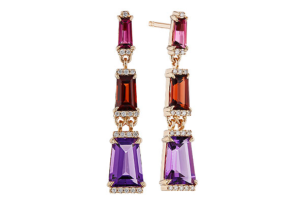 A311-31703: EARRINGS 1.98 SEMI-PREC (PT,GT,AMY) 2.05 TGW
