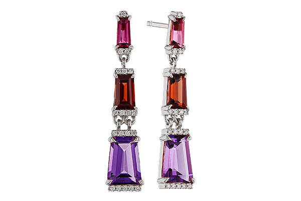 A311-31703: EARRINGS 1.98 SEMI-PREC (PT,GT,AMY) 2.05 TGW