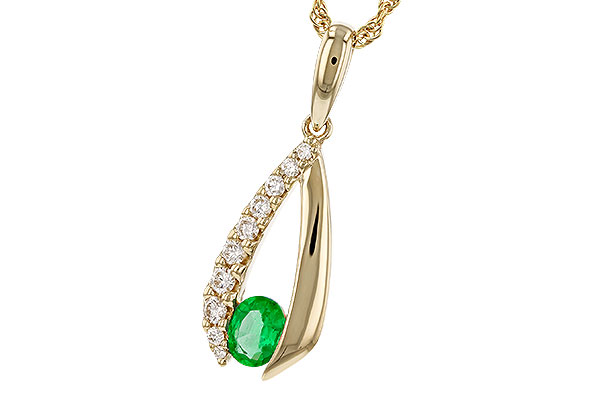 A311-33458: NECKLACE .28 EMERALD .45 TGW (5x4 EMER)