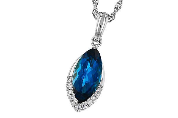 A311-35358: NECK 2.14 LONDON BLUE TOPAZ 2.20 TGW (12x6MM MQ)