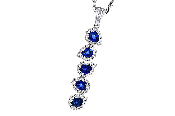 A311-36267: NECKLACE .95 TW SAPPIRE 1.19 TGW
