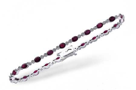 B220-45294: BRACELET 4.08 RUBY 4.55 TGW