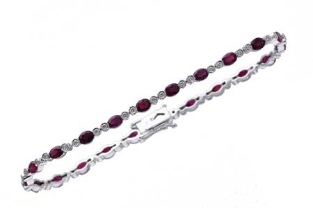 B220-45294: BRACELET 4.08 RUBY 4.55 TGW