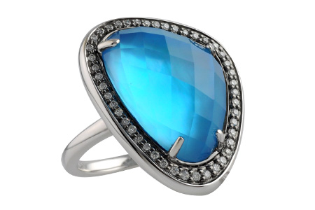 B224-02603: LDS RG 12.24 BLUE TOPAZ 12.44 TGW