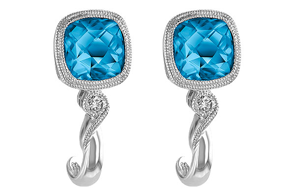 B224-07176: EARR 2.10 BLUE TOPAZ 2.14 TGW