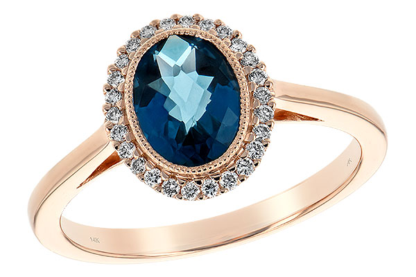 B225-83476: LDS RG 1.27 LONDON BLUE TOPAZ 1.42 TGW