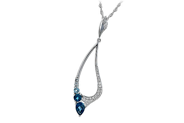 B225-88921: NECK .83 BLUE TOPAZ 1.00 TGW