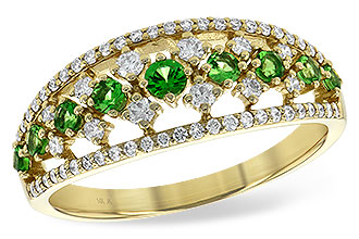 B226-73503: LDS RG .35 GREEN GARNET .67 TGW