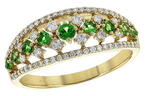 B226-73503: LDS RG .35 GREEN GARNET .67 TGW