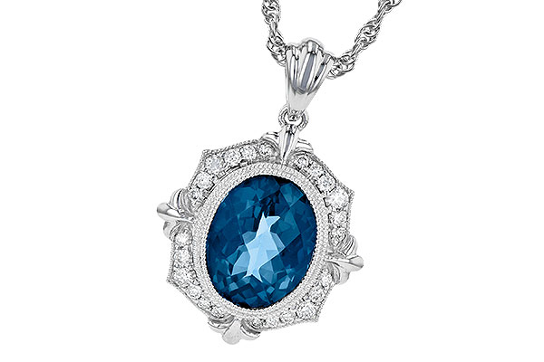 B226-80739: NECK 3.00 LONDON BLUE TOPAZ 3.16 TGW