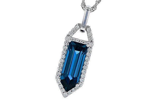 B309-48003: NECK 2.95 LONDON BLUE TOPAZ 3.12 TGW