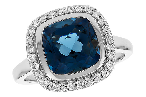 B310-43485: LDS RG 3.85 LONDON BLUE TOPAZ 4.15 TGW (9MM LBT)