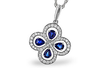 B311-29858: NECKLACE .68 SAPPHIRE TW .96 TGW