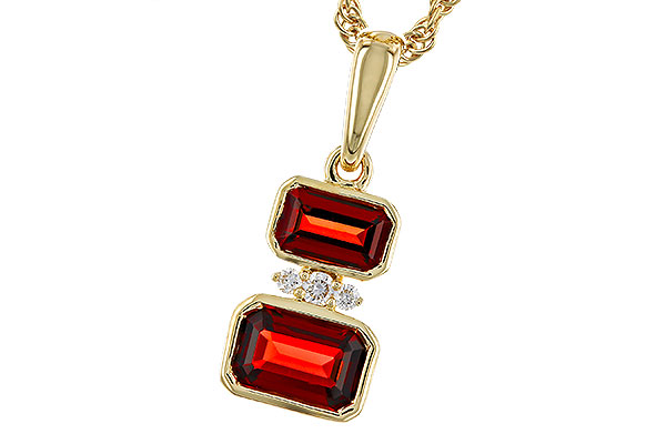 B311-29876: NECK .98 TW GARNET 1.01 TGW