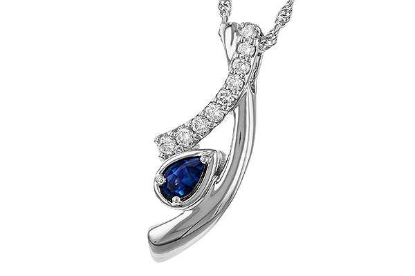 B311-33458: NECKLACE .23 SAPP .40 TGW (5x3 SAPP)