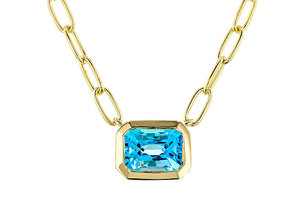 B311-33530: NECKLACE 1.20 SWISS BLUE TOPAZ (18")