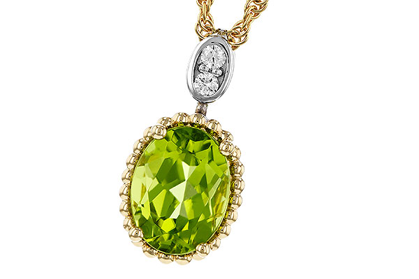 B311-35339: NECKLACE 1.22 PERIDOT 1.25 TGW (8x6MM OV)