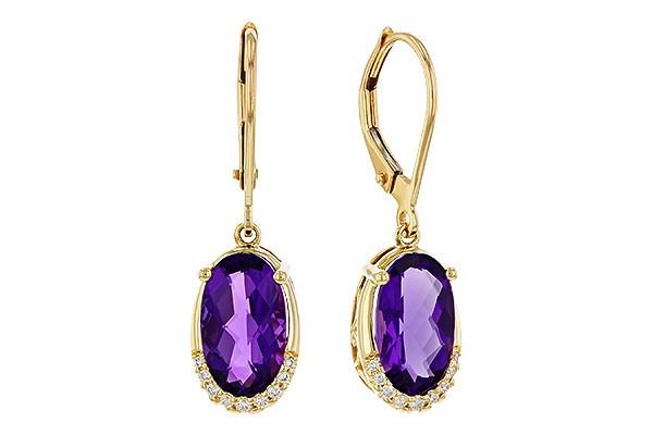 B311-35358: EARRINGS 2.70 TW AMETHYST 2.78 TGW (10x6MM OV)