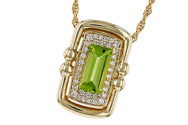 B311-36212: NECKLACE .72 PERIDOT .84 TGW (8x4MM PER)