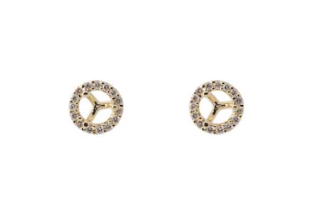 C036-81703: SEMI DIA EARR .12 TW (HOLDS .25 EACH)