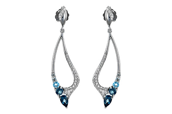 C225-88921: EARR .98 BLUE TOPAZ 1.25 TGW