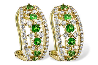 C226-73503: EARR .46 GREEN GARNET .86 TGW