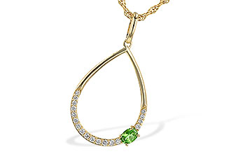 C226-80776: NECK .17 GREEN GARNET .26 TGW