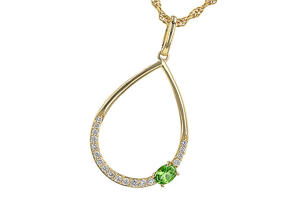 C226-80776: NECK .17 GREEN GARNET .26 TGW