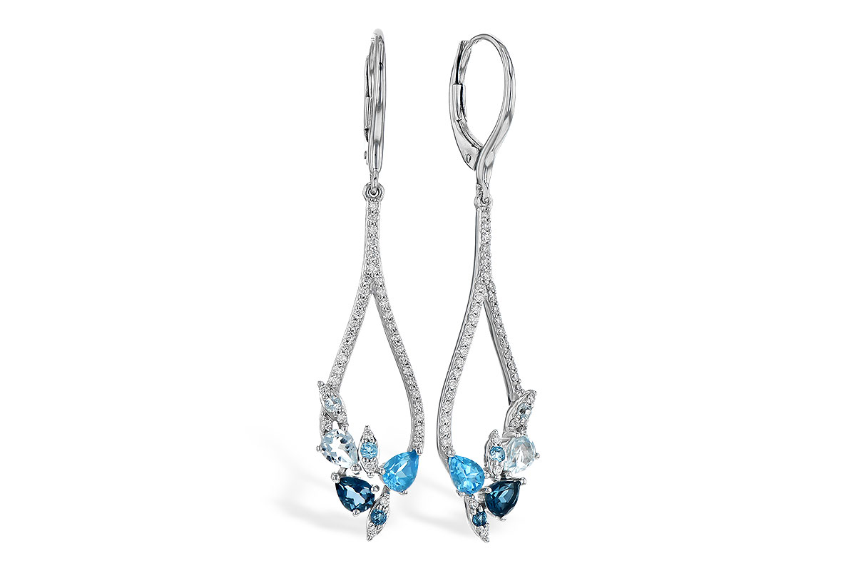 C309-49876: EARR 1.08 BLUE TOPAZ 1.35 TGW