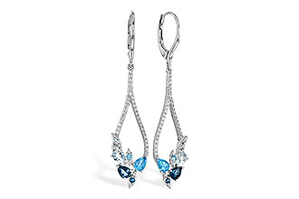 C309-49876: EARR 1.08 BLUE TOPAZ 1.35 TGW