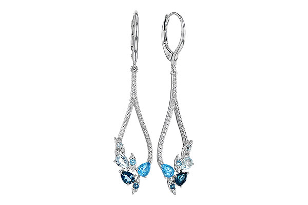 C309-49876: EARR 1.08 BLUE TOPAZ 1.35 TGW