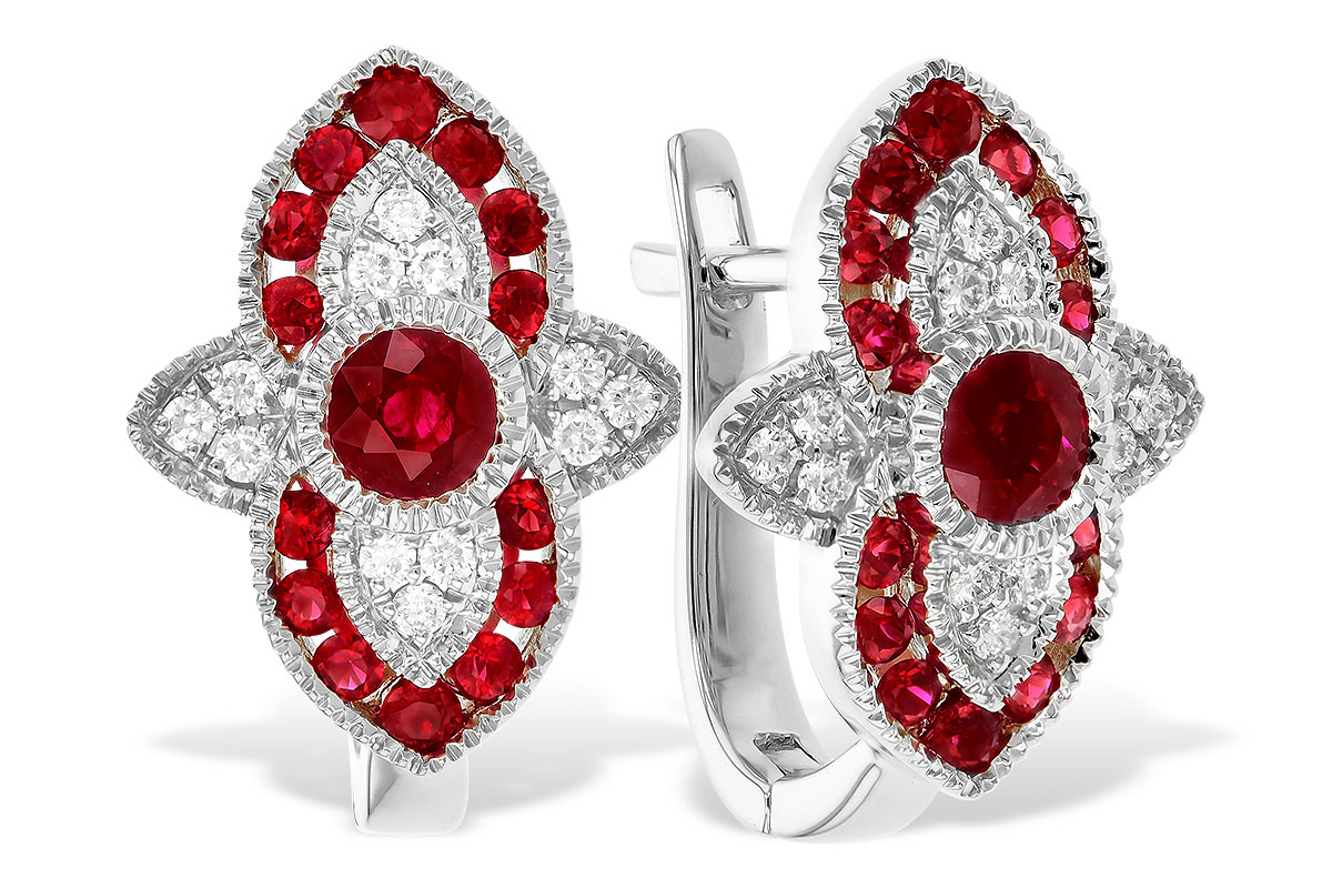 C310-37121: EARR .78 TW RUBY .90 TGW