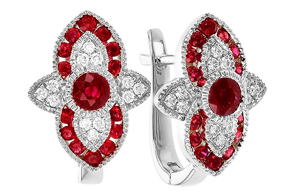 C310-37121: EARR .78 TW RUBY .90 TGW