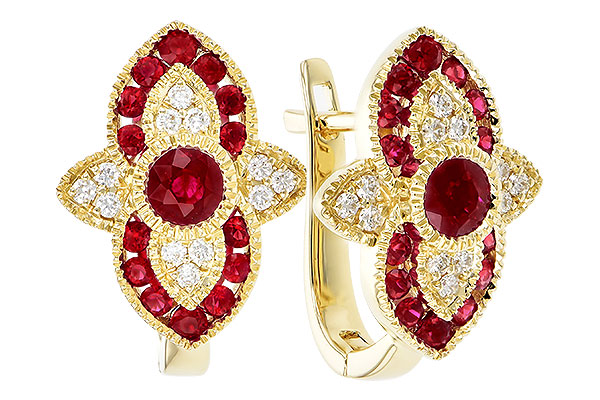 C310-37121: EARR .78 TW RUBY .90 TGW