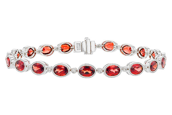 C310-38967: BRACELET 9.22 TW GARNET 9.26 TGW