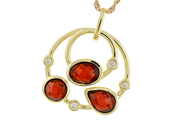 C311-28012: NECKLACE 2.88 GARNET 2.94 TGW